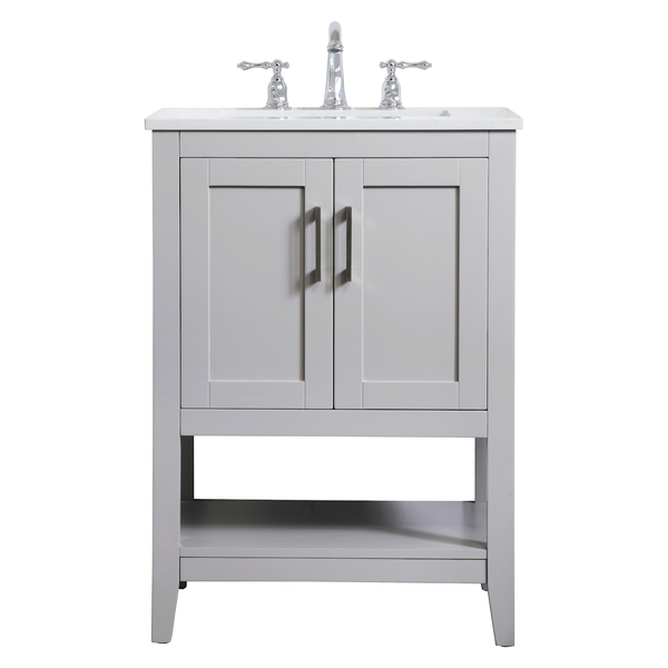 Elegant Decor 24 Inch Single Bathroom Vanity In Grey VF16024GR